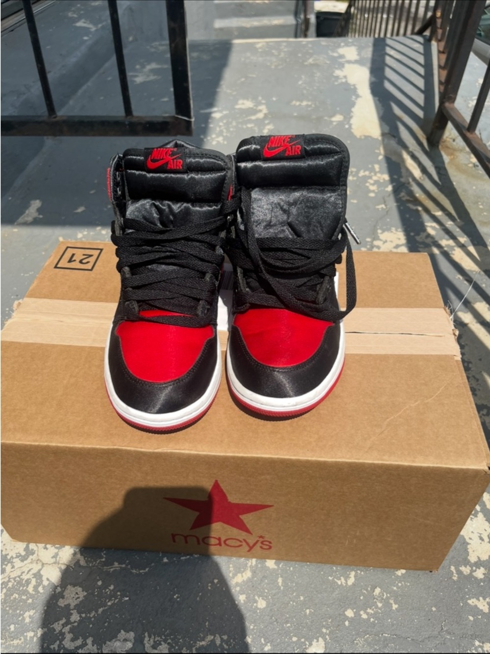 Nike Kids Black and Red High-Top Sneakers